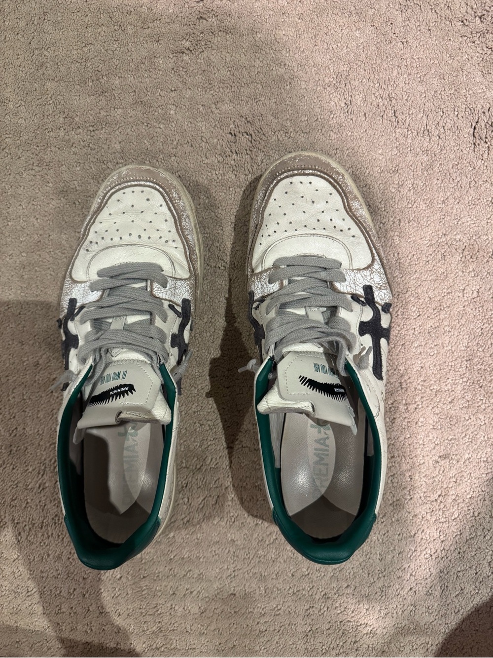 White/Blue/Green Premiata Sneakers Premiata BSKT Clay 6778 sneakers
